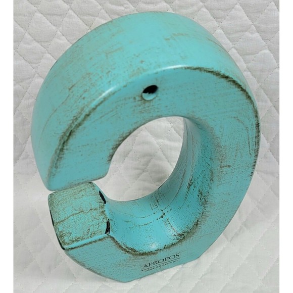 Apropos Home Collection Letter C Rustic Turquoise Desk Wall Home Office Décor - Picture 14 of 16